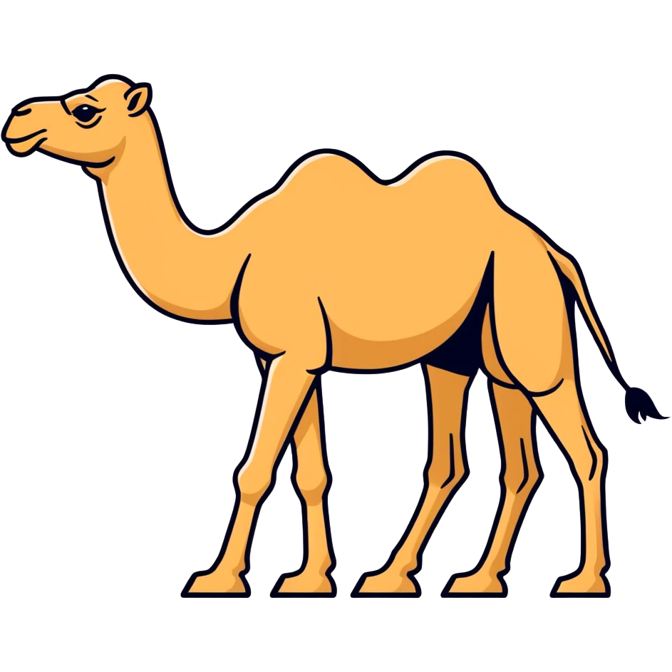Camel doing a peace sign  emoji
