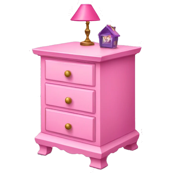 Pink decorated night stand emoji