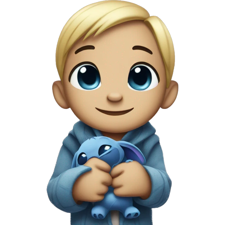 Stitch hugging lelo emoji