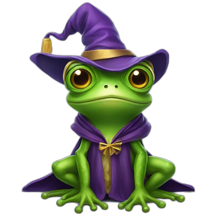 Wizard frog emoji