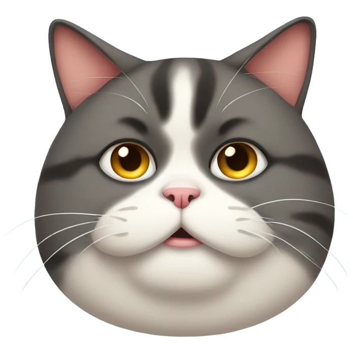 Bored fat cat emoji