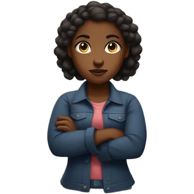 Black girl annoyed emoji