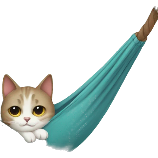 Cat in hammock emoji
