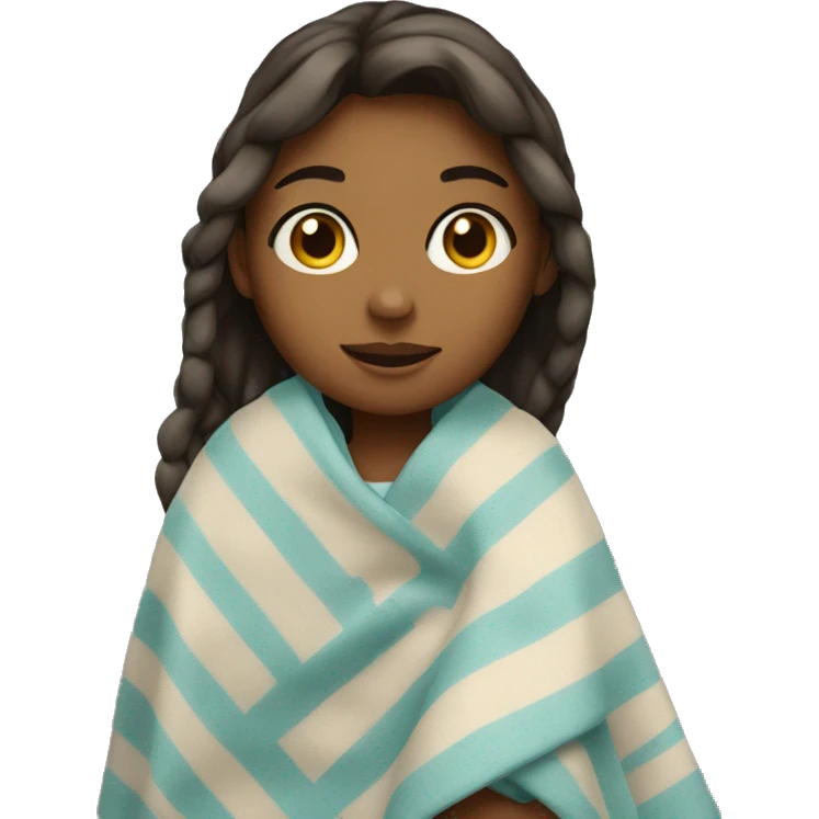 a girl with a blanket  emoji