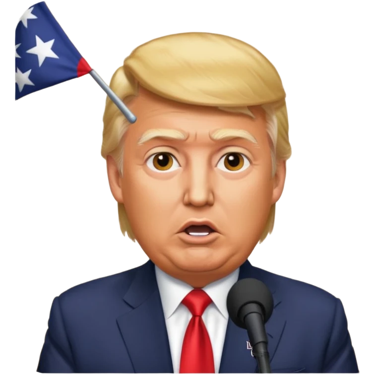 Donald Trump speaking at a rally emoji