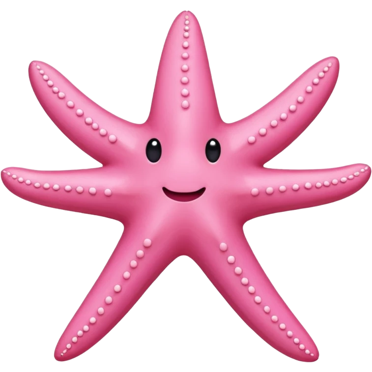 Pink starfish with no face emoji
