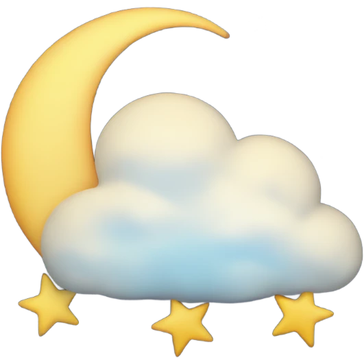 cloud + stars + moon emoji