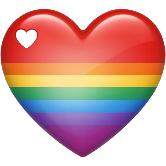 heart with a rainbow stripe emoji