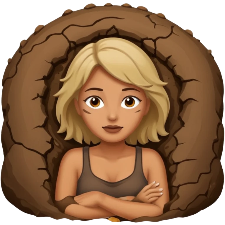 mujer tirada en el lodo emoji