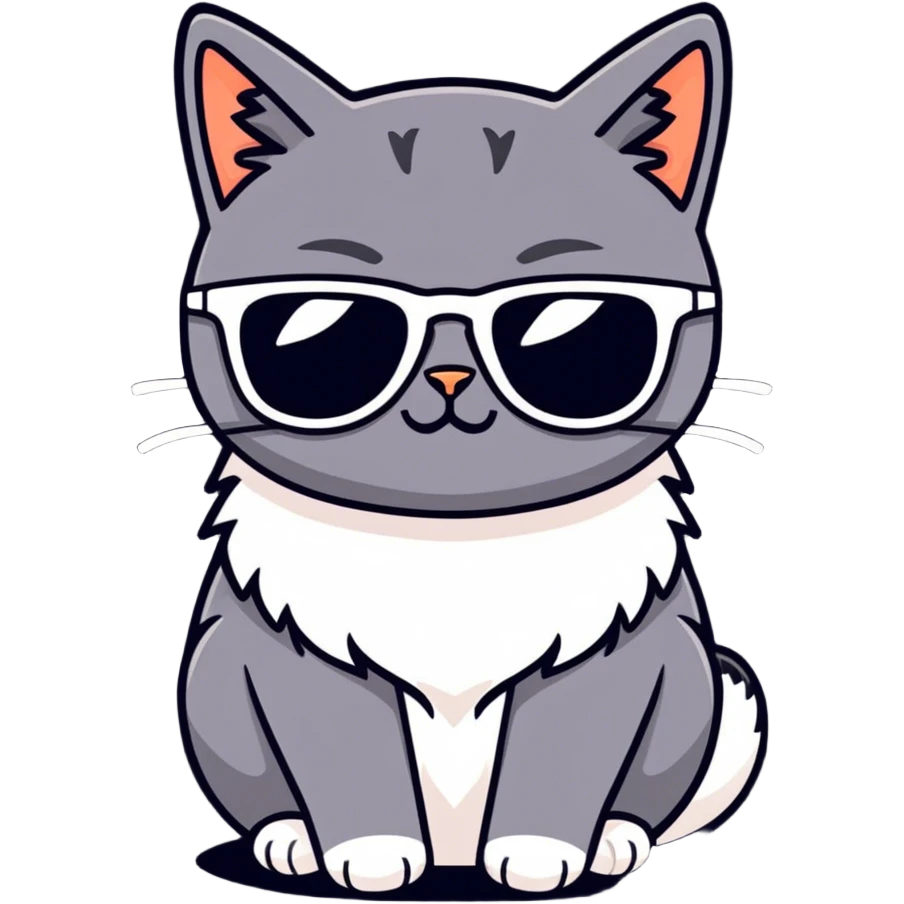 Cat with sunglasses emoji