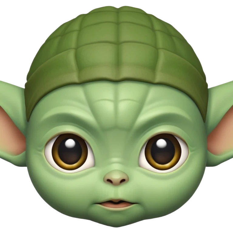 Head of baby Yoda emoji