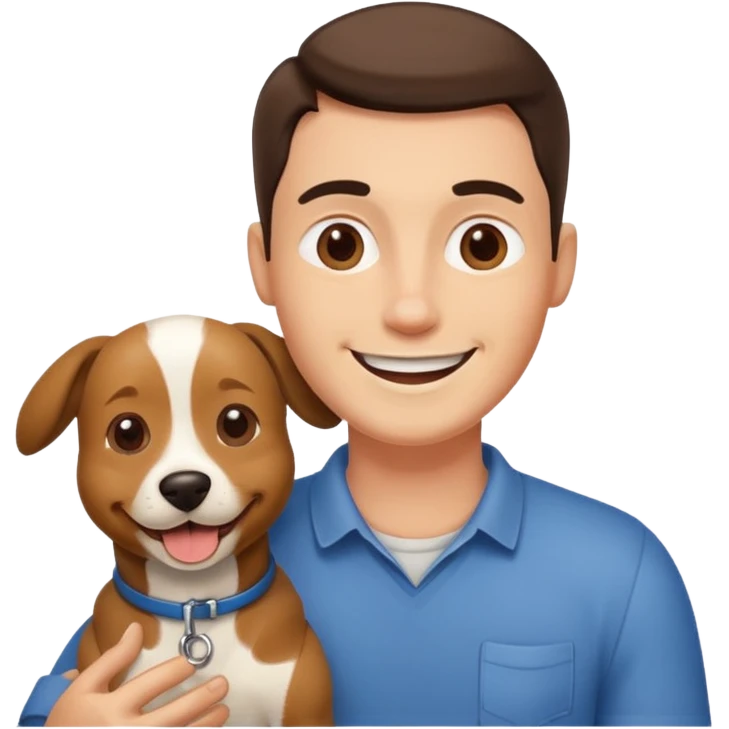 man with dog emoji