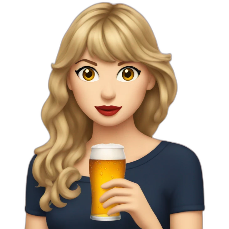 Taylor swift drinking beer emoji