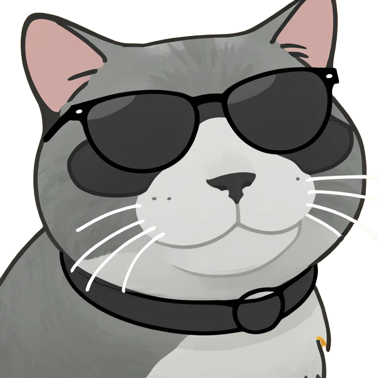 Cat with sunglasses emoji