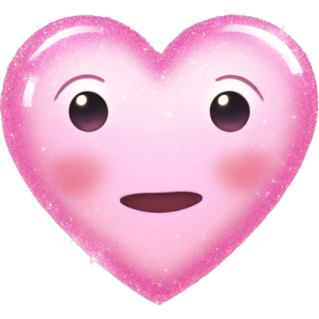 light pink heart with lots of sparkles emoji