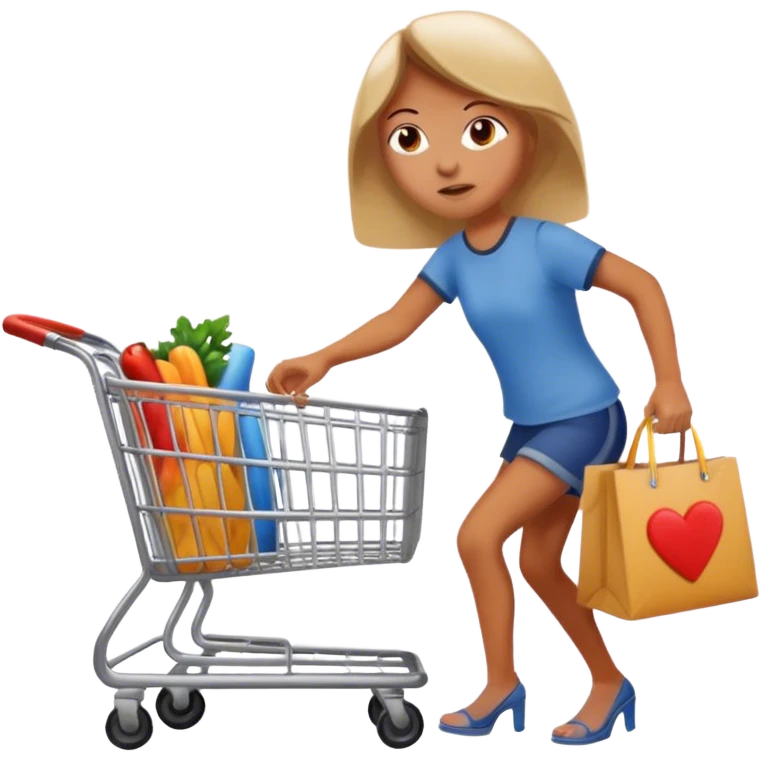 Someone hitting a cart and side eying  emoji