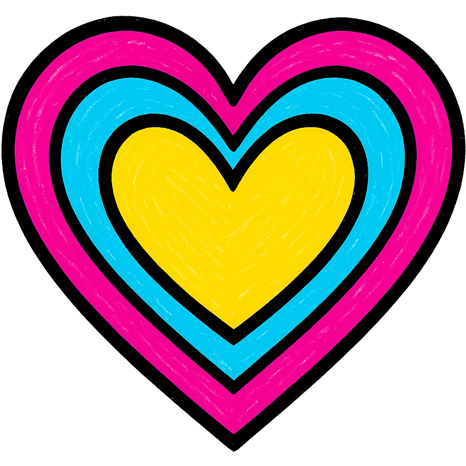 fancy heart icon with vibrant colors emoji