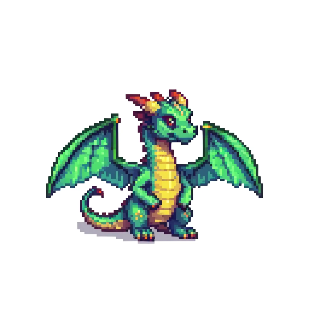 A flying dragon with wings spread emoji