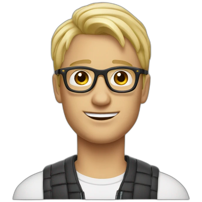 Étienne Martin lyst short blond hair glasses emoji