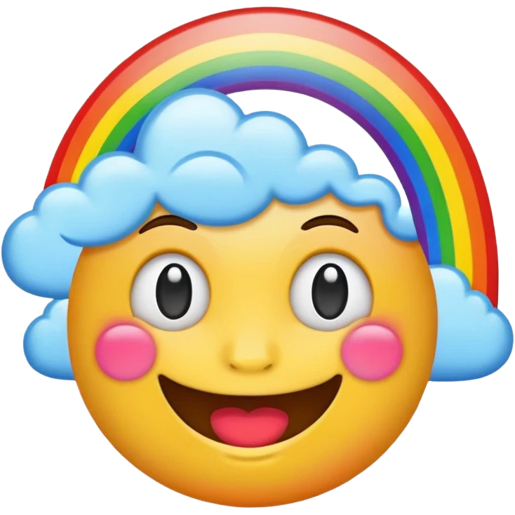 emoji with rainbow  emoji