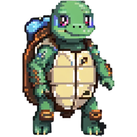 Turtle with a jetpack emoji