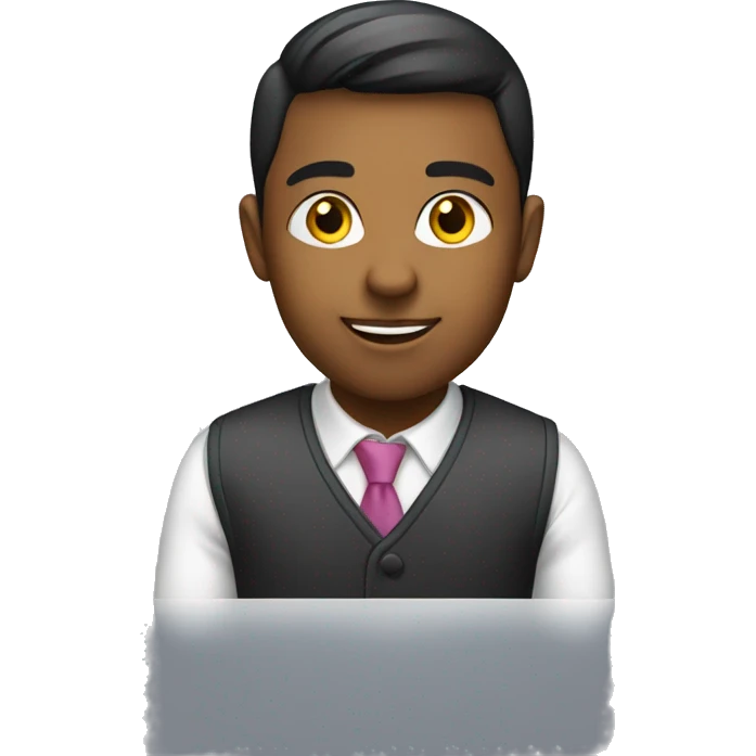 A young event presenter emoji