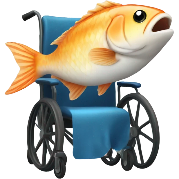 Fish in wheelchair  emoji