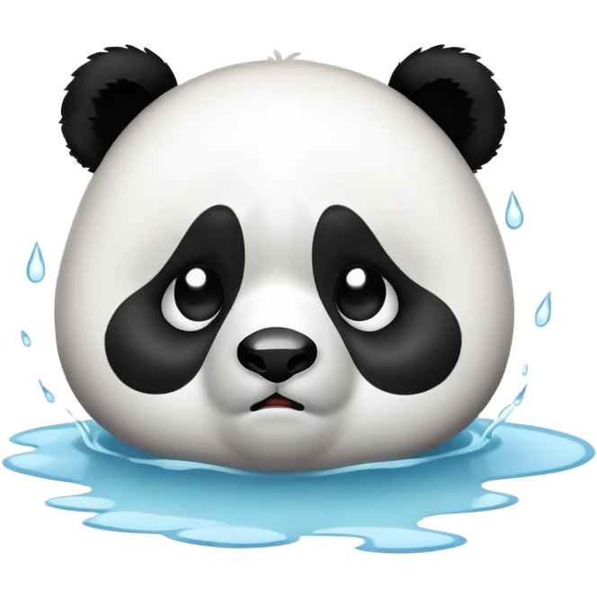 Panda is crying  emoji