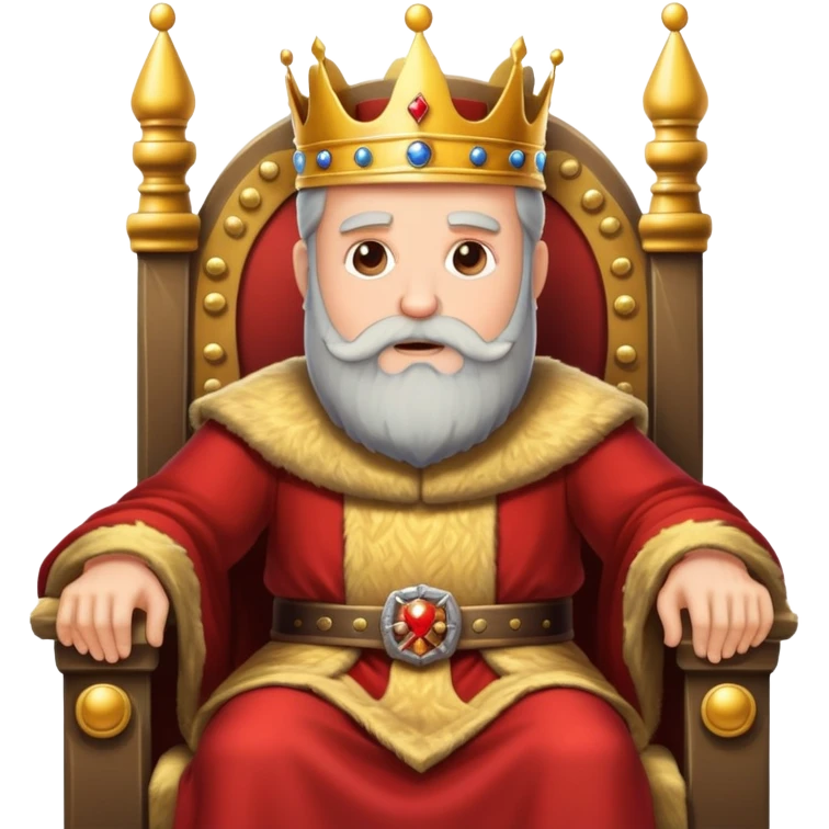 Old bearded king on throne emoji