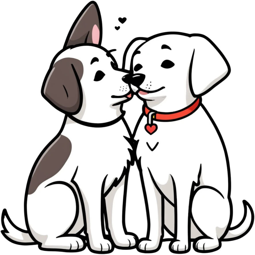 Dog giving a kiss  emoji