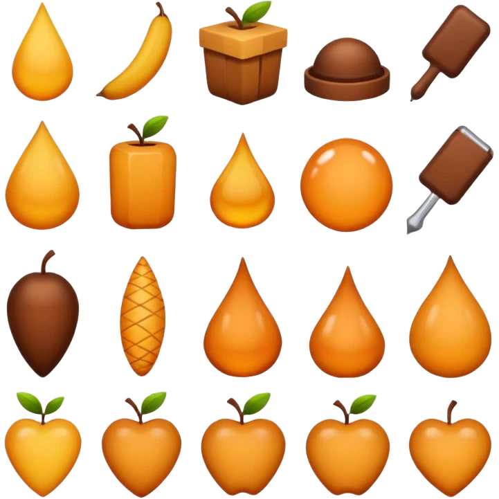 Itens na cor marrom  emoji