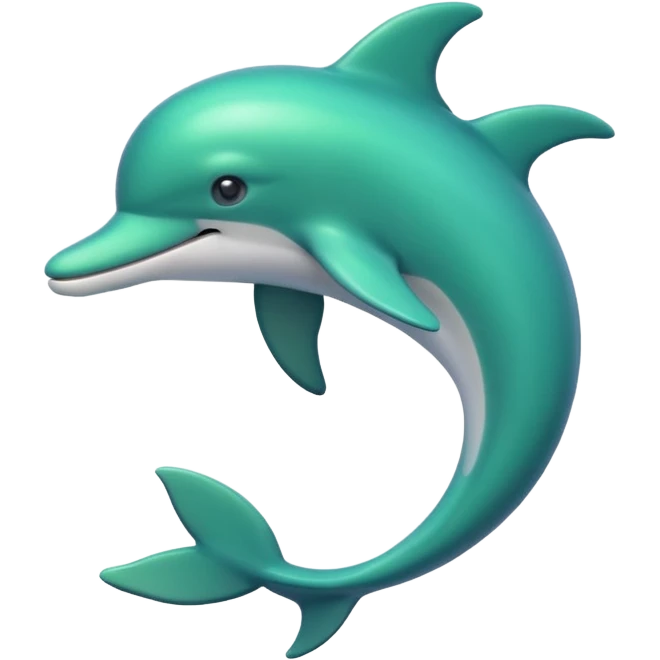 Green dolphin emoji