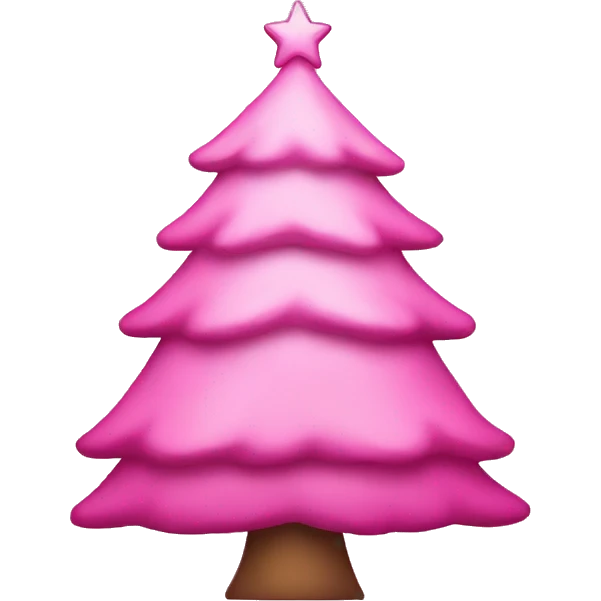 Pink christmas tree emoji
