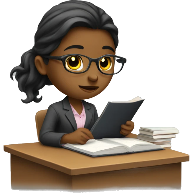 Girl studying business  emoji