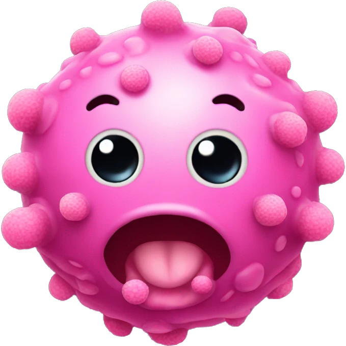 Cute pink Varicella zoster virus emoji