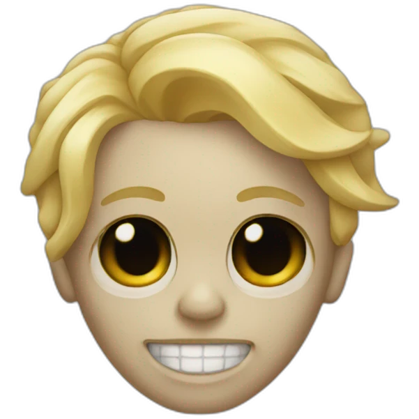 Skull with blonde hair emoji