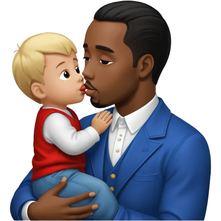 P diddy kissing a little boy emoji