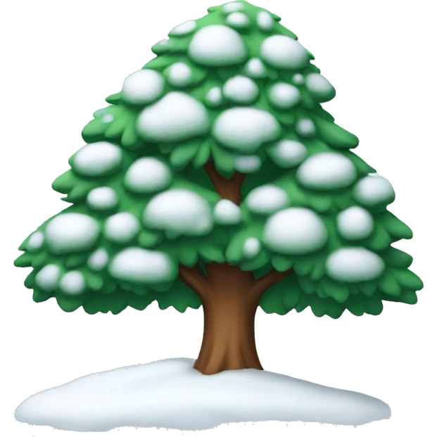 trees with snow  emoji