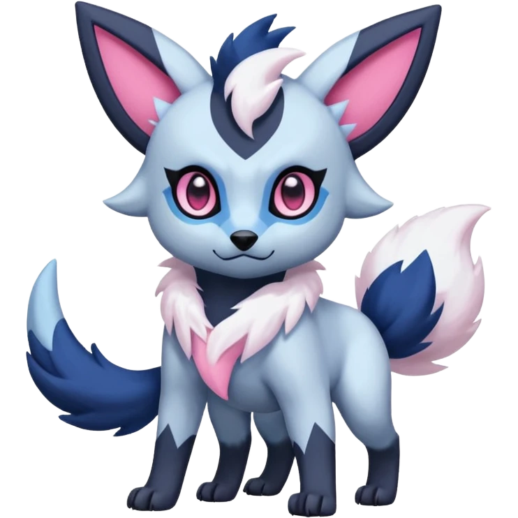 Pastel Absol-Zorua-Umbreon-fusion (full body) emoji