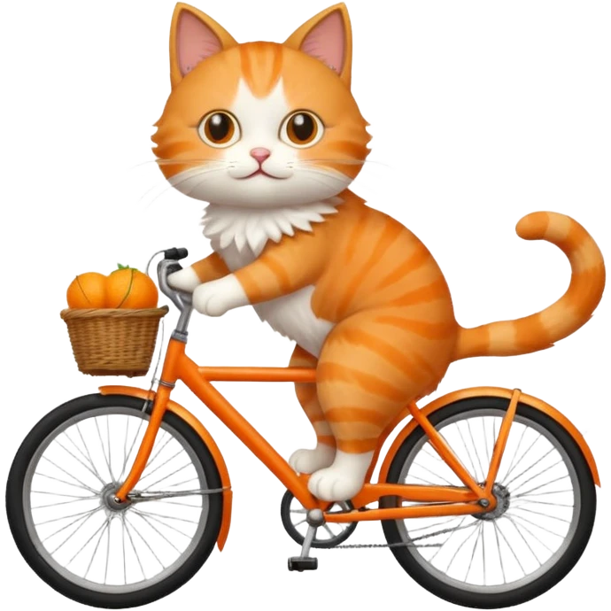 Eine Katze auf einem Fahrrad emoji