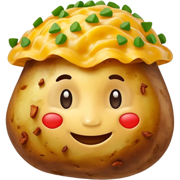 Happy loaded baked potato smiling emoji