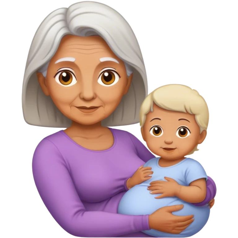 pregnant old lady emoji