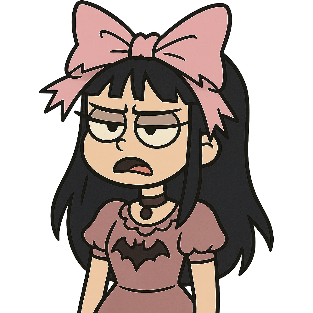 pink gothic bow emoji