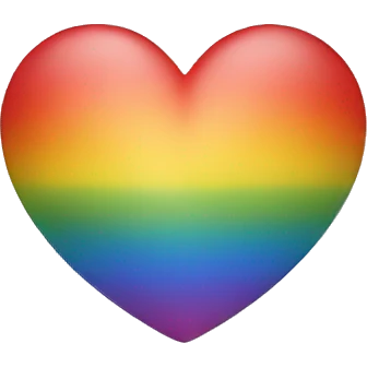 rainbow colored heart emoji