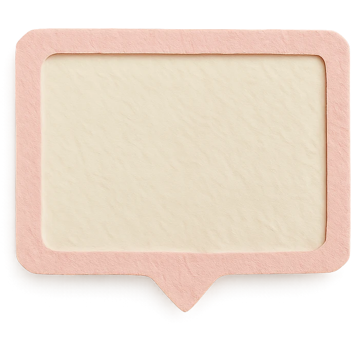 soft pastel hand-drawn frame box for journaling text with a pink border emoji