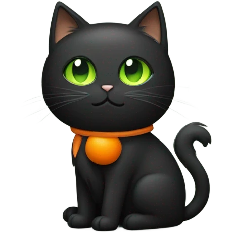 black cat and orange cat emoji