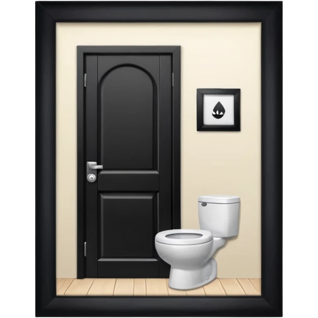 toilet front of a short door  emoji