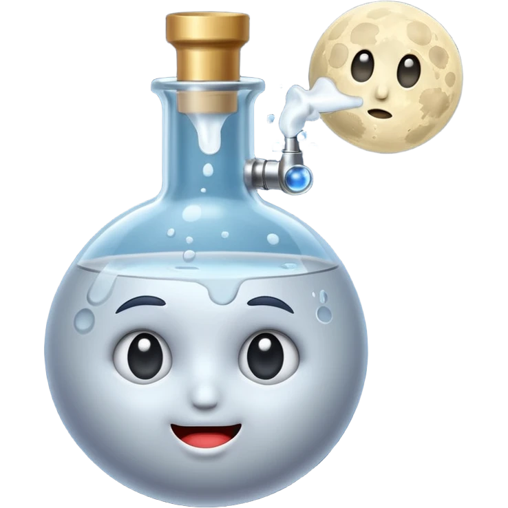 moon knocked over like dropped flask emoji