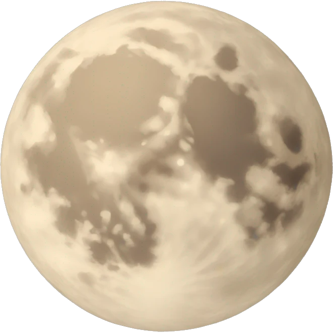 Aesthetic full moon beige emoji