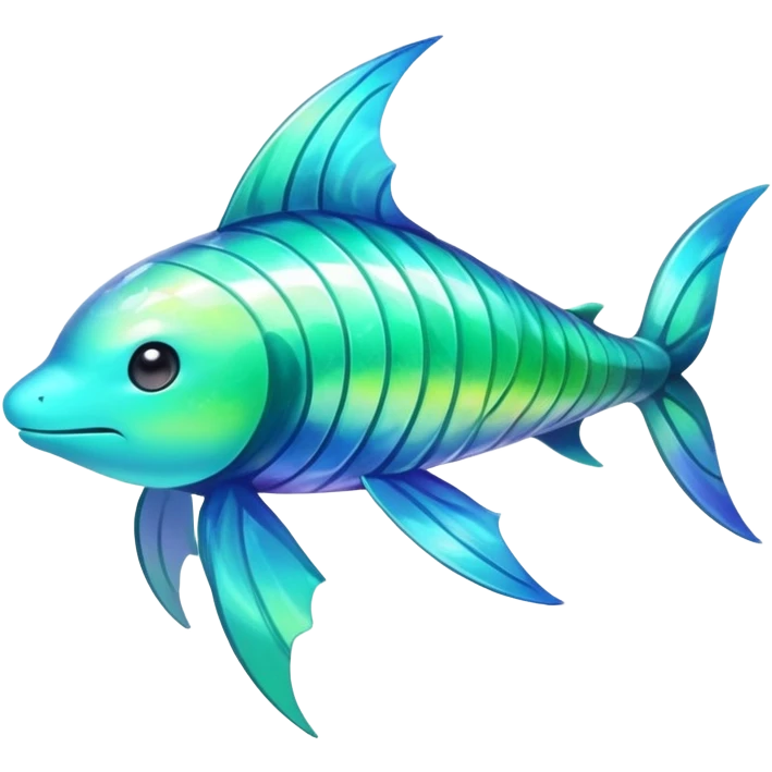 Elemental algae-like fins-type-water-type magical colorful exotic animesque Pokémon-Fakémon-animal-creature emoji